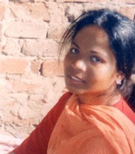 A widely shared photograph of Asia Bibi, from before she was jailed and sentenced to death for "blasphemy" in Pakistan