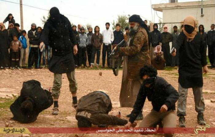 Still from video footage of ISIS executions